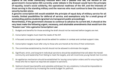 12 Necessary Changes for the Government's Conscription Bill (Amendment 26)