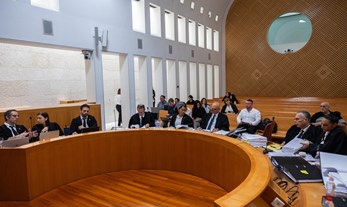 דיון בבג"ץ בעתירות נגד הוועדה שהקים שר המשפטים לחקר השימוש ברוגלות, ארכיון | Photo by Yonatan Sindel/Flash90