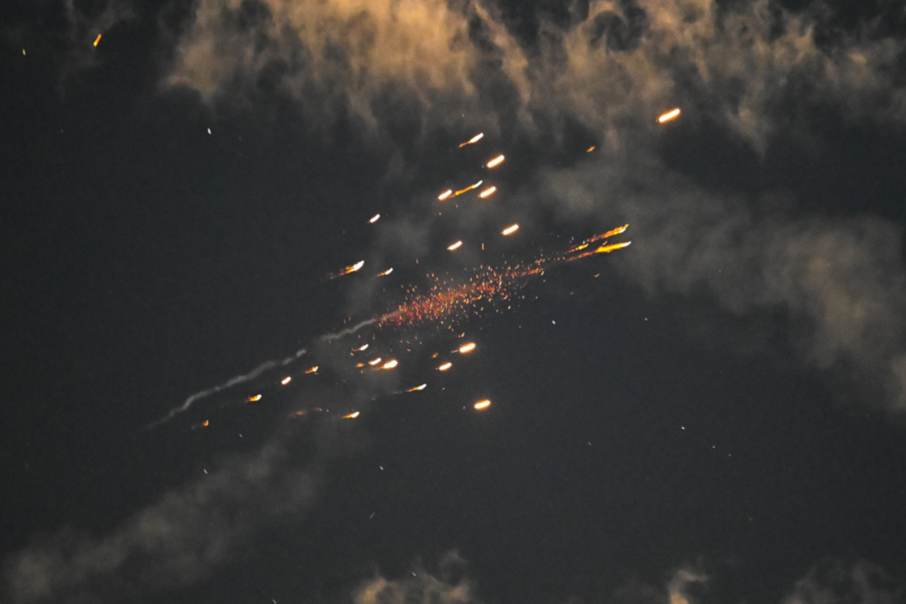 טילים איראניים מעל תל אביב, מרץ 2026 | Photo by Paulina Patimer/ZUMA Press Wire through REUTERS