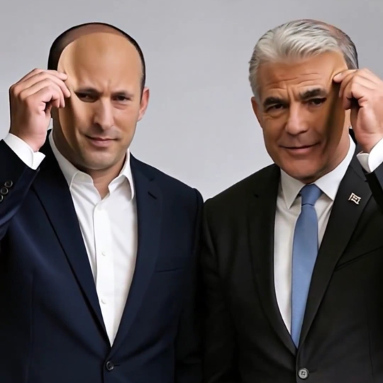 בנט ולפיד מורידים את המסכות? מתוך חשבון הפייסבוק של ראש הממשלה