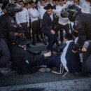 עימותים בירושלים בין שוטרים למפגינים נגד מעצר עריקים חרדים, יוני 2026 | Photo by Chaim Goldberg/Flash90