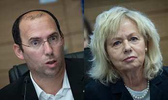 יו"ר ועדת חוקה, ח"כ שמחה רוטמן והיועצת המשפטית לממשלה, גלי בהרב מיארה | Photos by Yonatan Sindel/Flash90