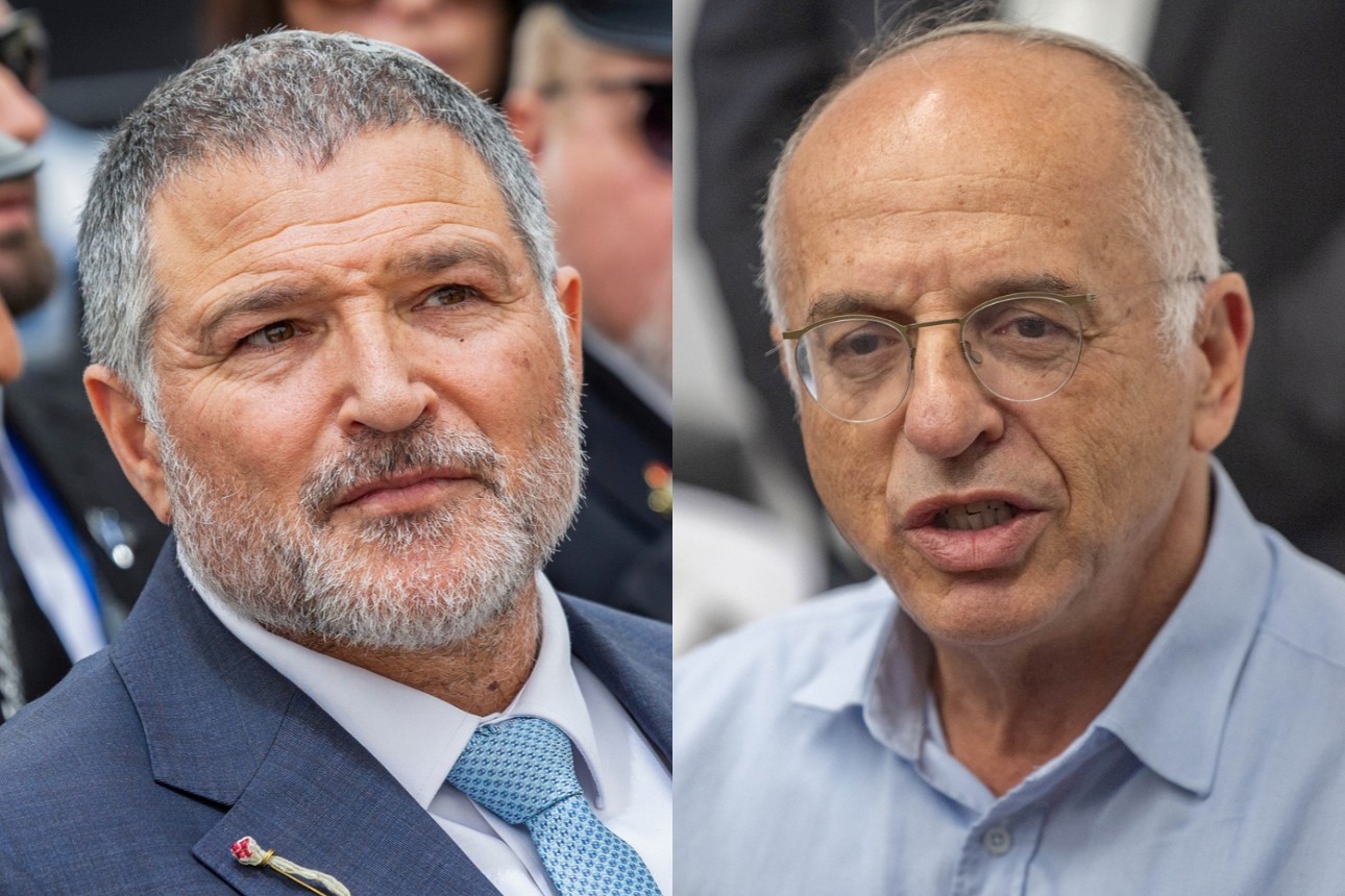 יו"ר ועדת הבחירות המרכזית, השופט נעם סולברג, וראש השב"כ, דוד זיני
